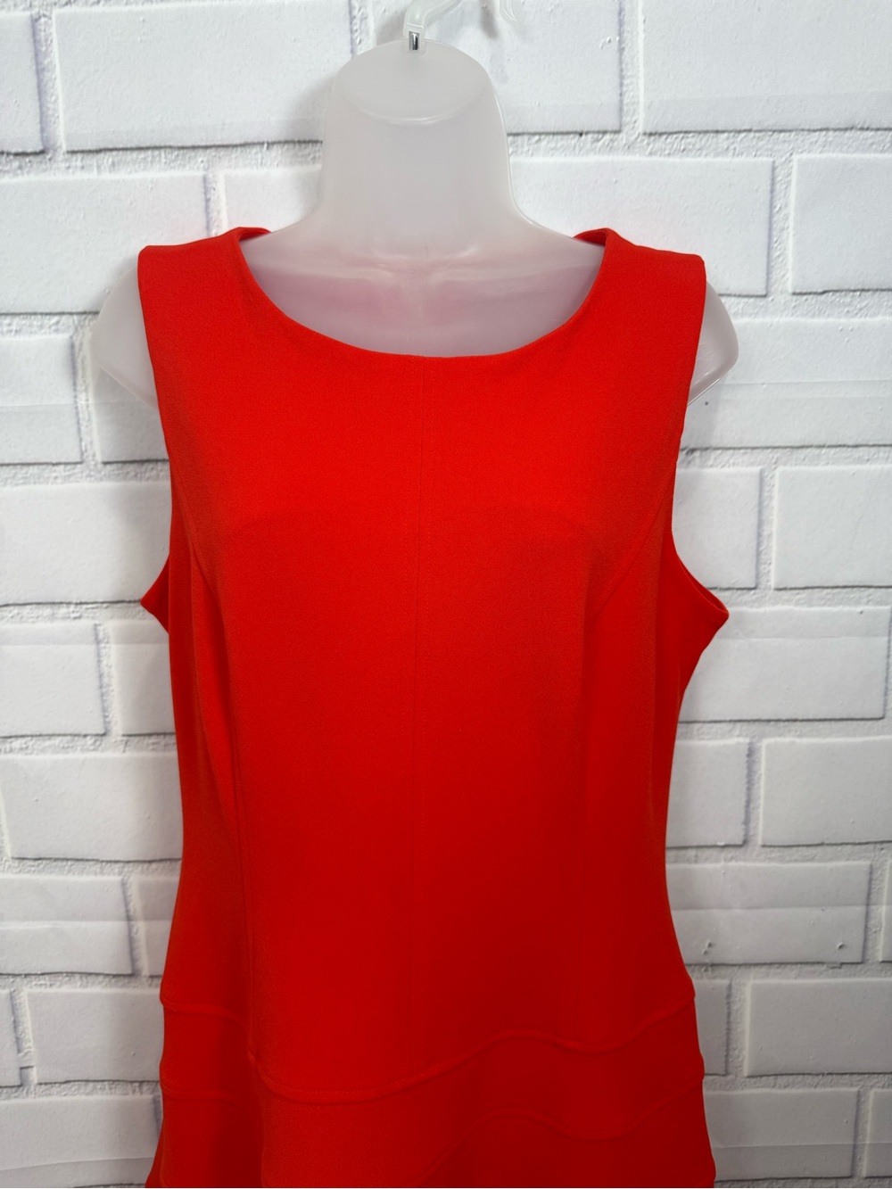 Tommy Hilfiger Red Sleeveless Fit & Flare Tiered Dress Women’s feminine/ size 10 - Picture 7 of 11